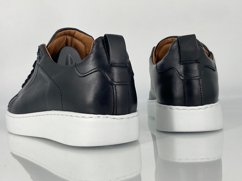 Thumbnail: ΑΝΔΡΙΚΟ ΔΕΡΜΑΤΙΝΟ SNEAKER ΜΑΥΡΟ 400