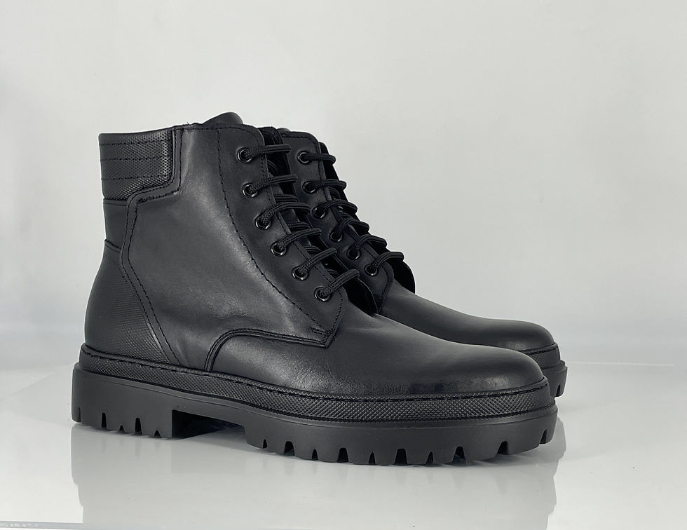 Thumbnail: MEN'S LEATHER BOOTS BLACK 1385