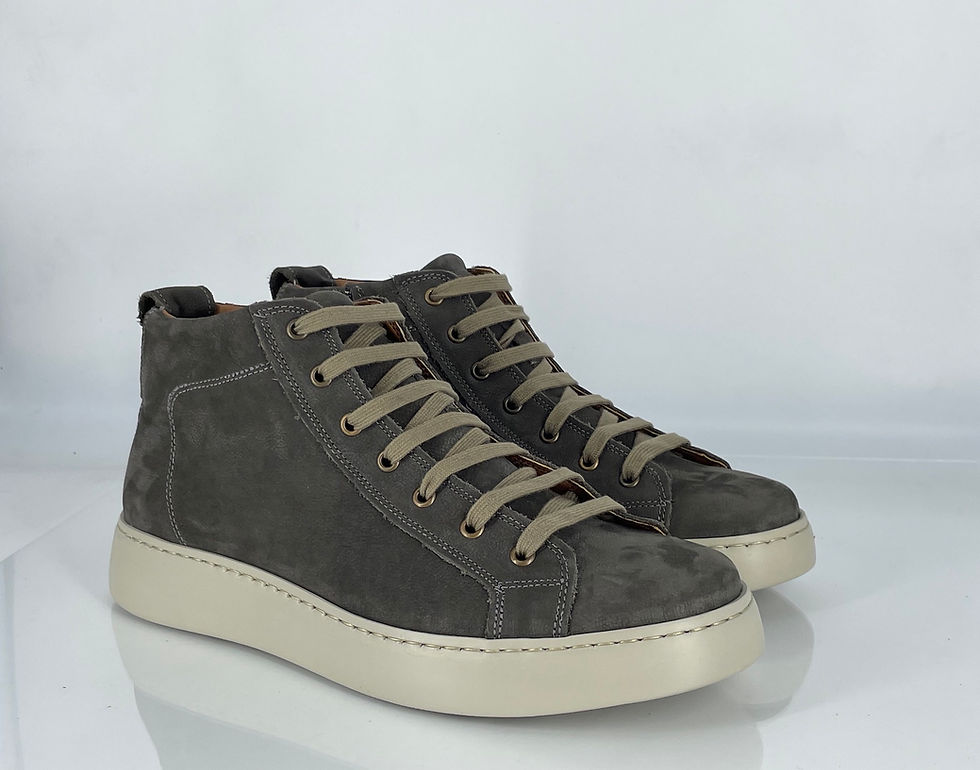 Thumbnail: MEN'S LEATHER SNEAKER GREY NUBUCK 650