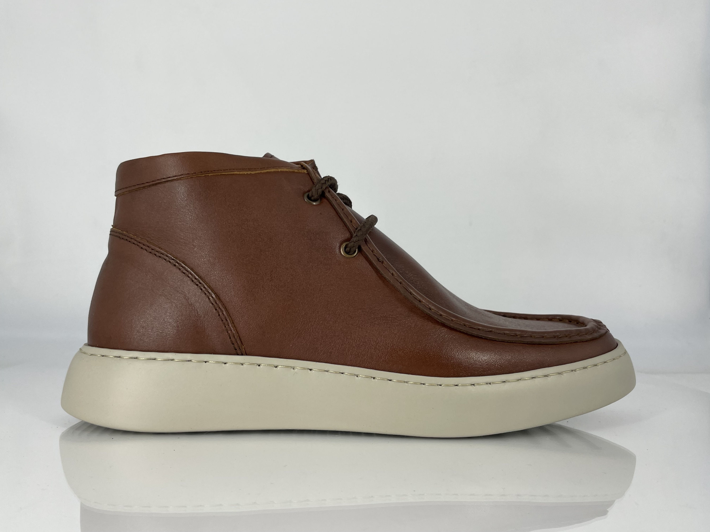 MEN'S LEATHER SNEAKER COGNAC 460