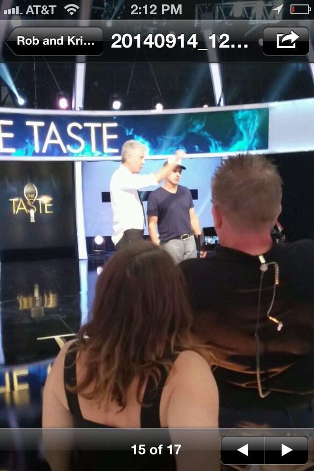 Shooting on the set of "The Taste"