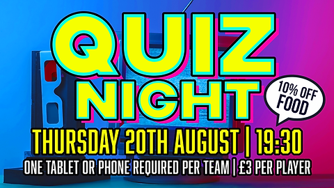August Trivia Showdown: Our Next Quiz Night is Set! 🧠⚡