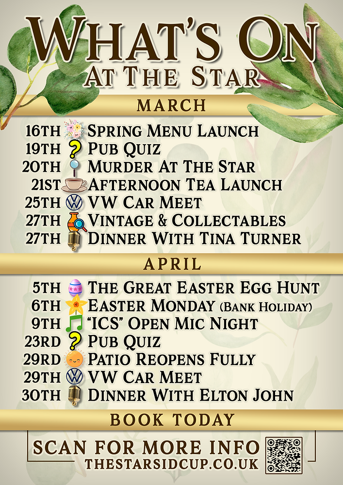 📅 What's On at The Star: Spring is Here! 🌷