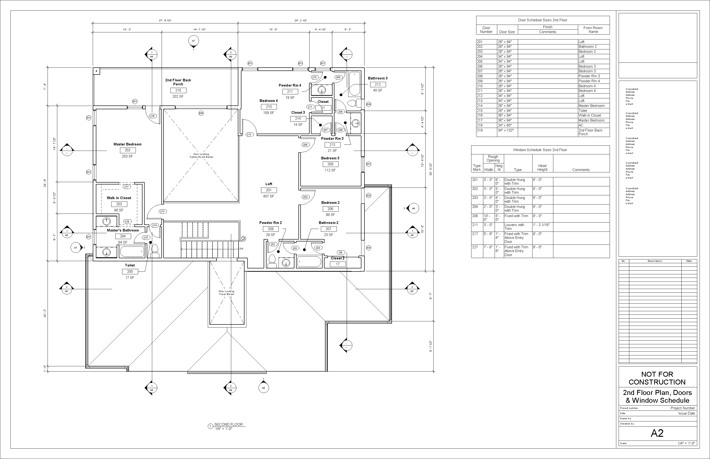 Window Schedule House Plan