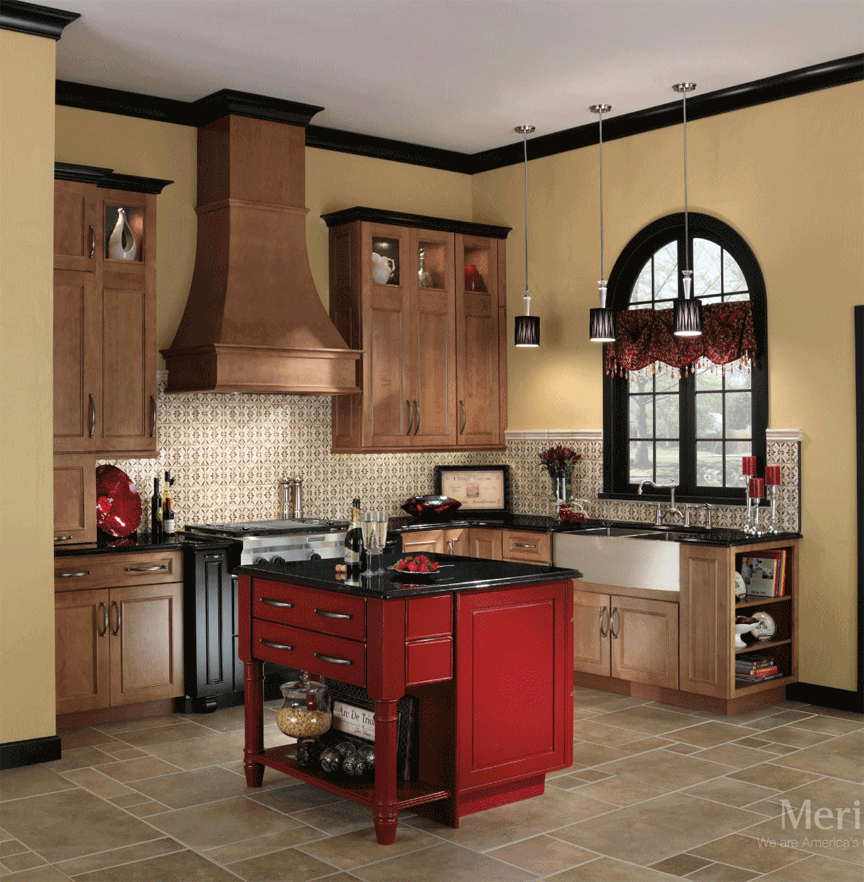 Cabinet-Kitchen-Red
