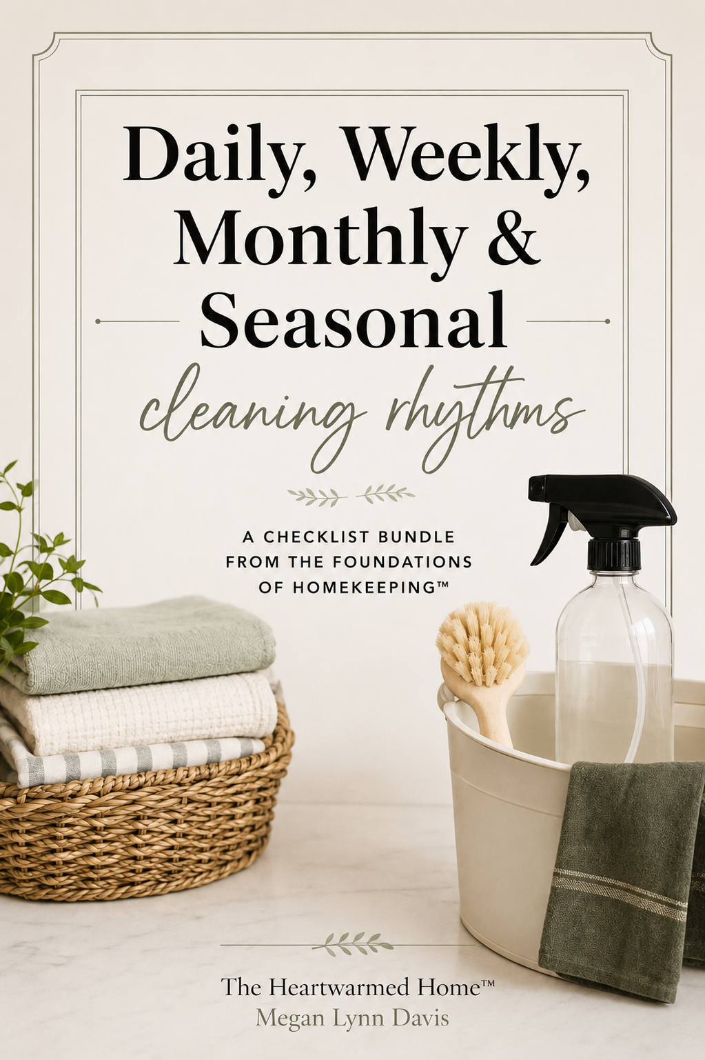 Daily, Weekly, Monthly, & Seasonal Cleaning Rhythms (Checklist Bundle)