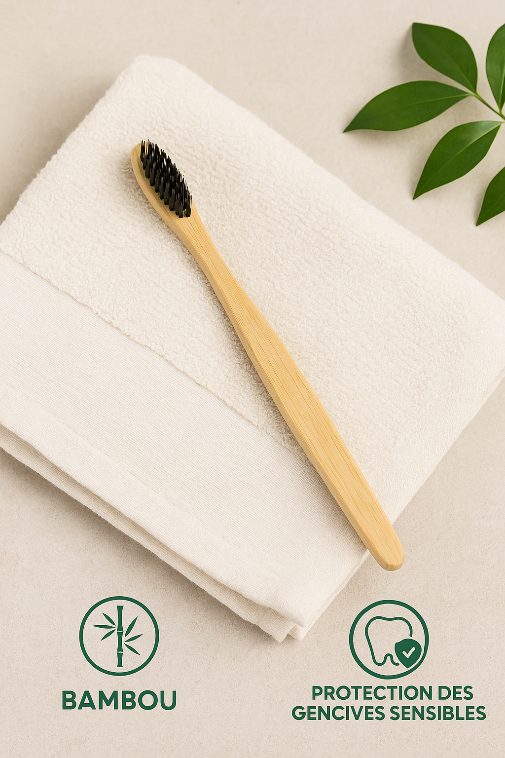 Brosse à dents souple++en bambou – Douceur & efficacité
