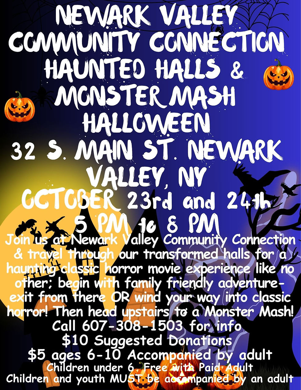 Newark Valley Haunted Halls and Monster Mash Halloween