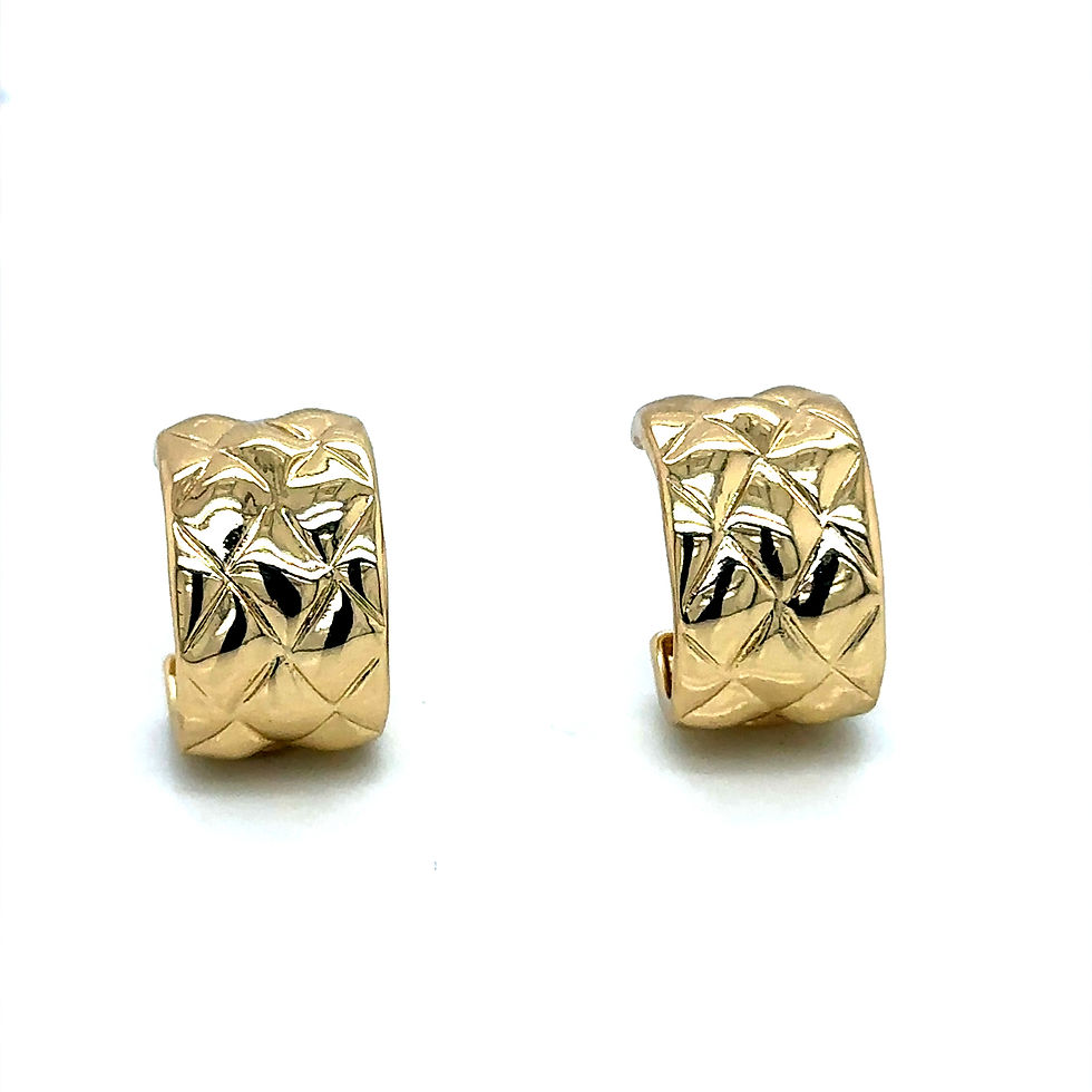 Textured Gold-Plated Half Huggie Earrings