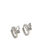 Thumbnail: Sterling Silver Butterfly CZ Huggie Earrings-Dainty Hoops