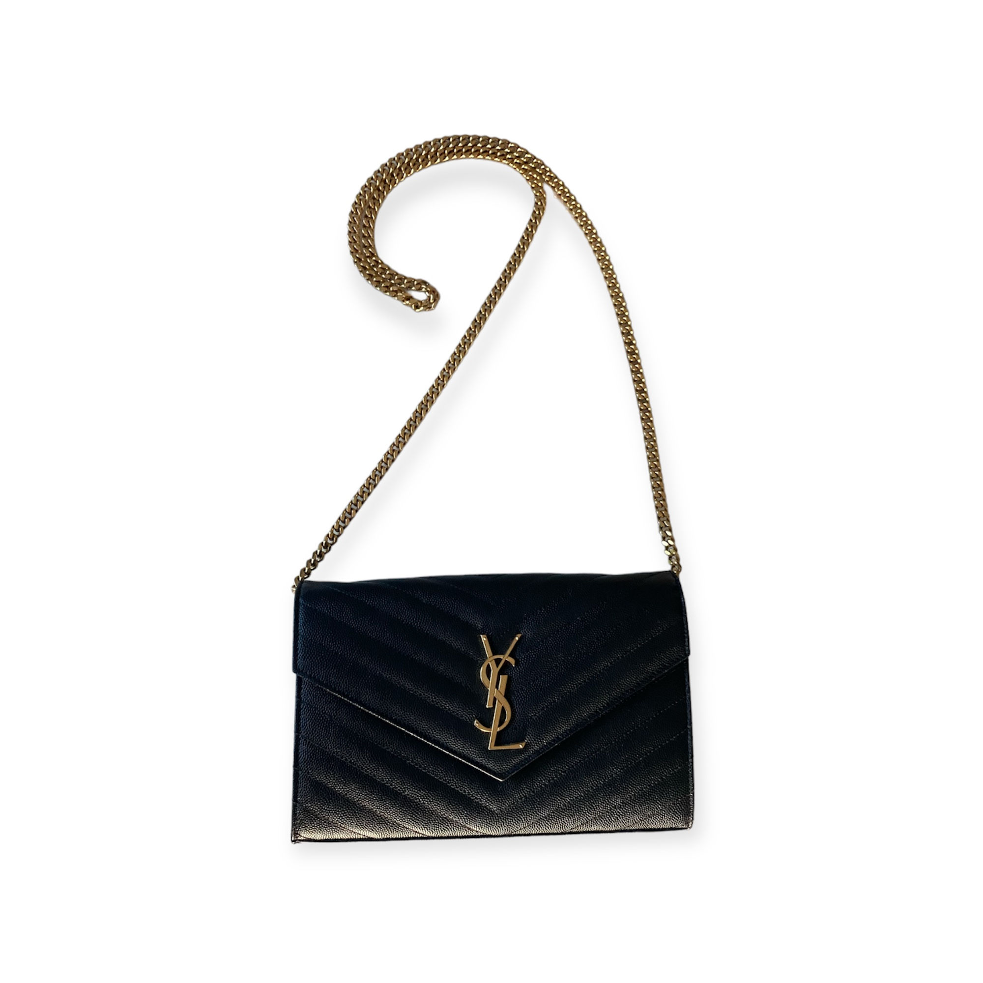 Saint Laurent Classic Cassandre wallet on chain