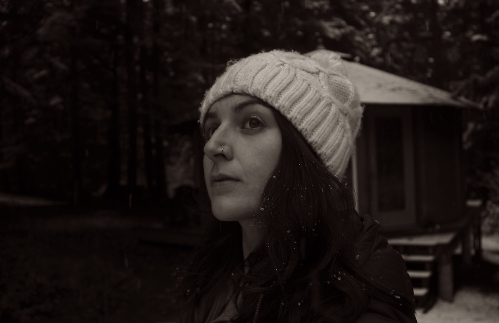 Samantha Case during winter solstice thinking about how to get through the challenges of 2020
