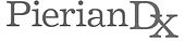 PierianDx logo in gray text on a white background, brand identification.