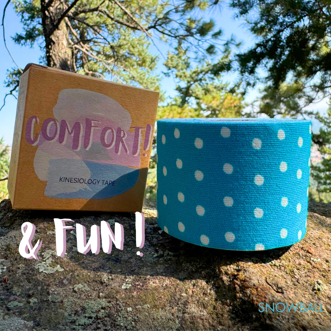 COMFORT!™ SNOWBALL, PRECUT KINESIOLOGY TAPE