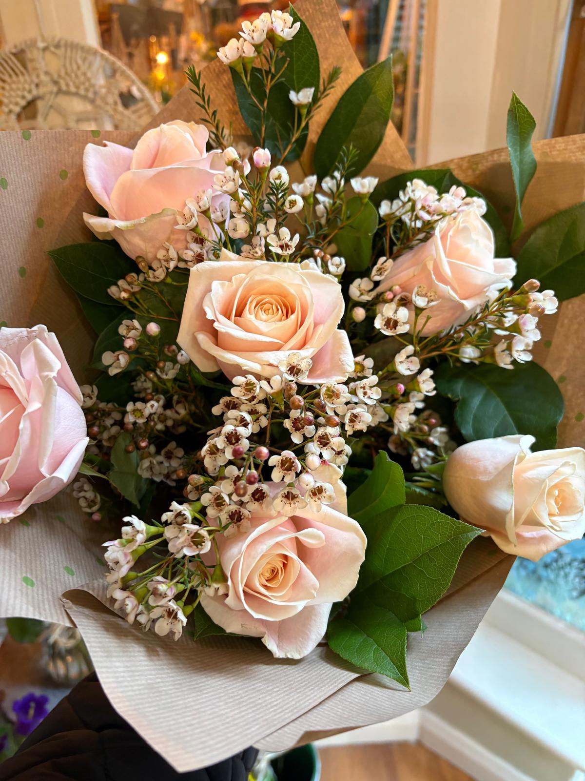 Valentines Pastel Pink Roses
