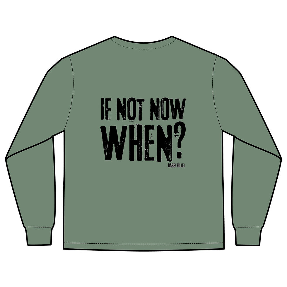 Thumbnail: "If Not Now, When?" Unisex Long Sleeve Pocket T-Shirt