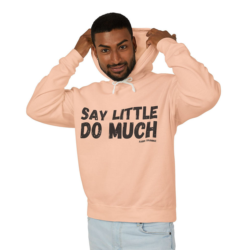 Thumbnail: "Say Little, Do Much" Unisex Lightweight Hooded Sweatshirt