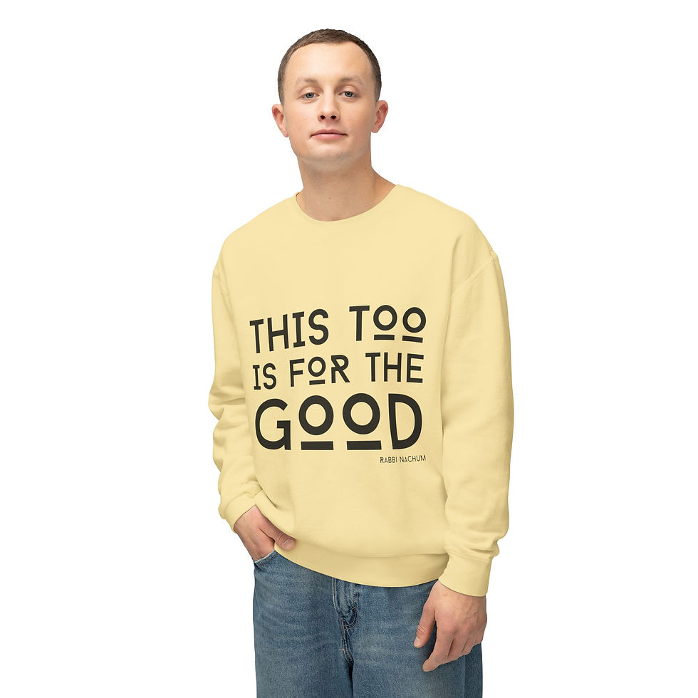 Thumbnail: "This Too is for the Good" Unisex Lightweight Crewneck Sweatshirt
