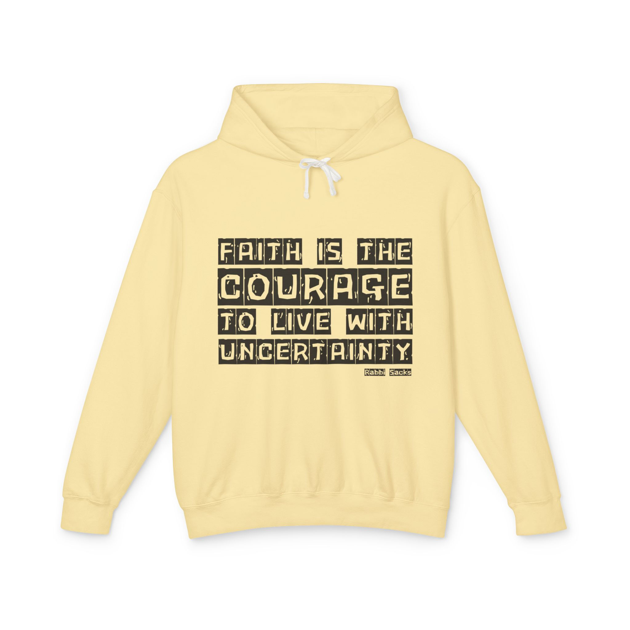 "Faith Is" Unisex Lightweight Hooded Sweatshirt