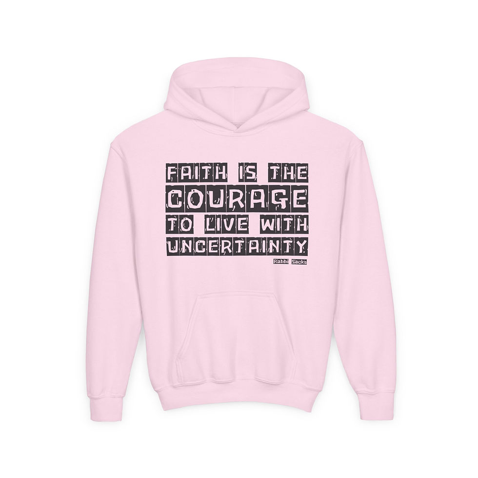 Thumbnail: "Faith Is" Youth Heavy Blend Hooded Sweatshirt