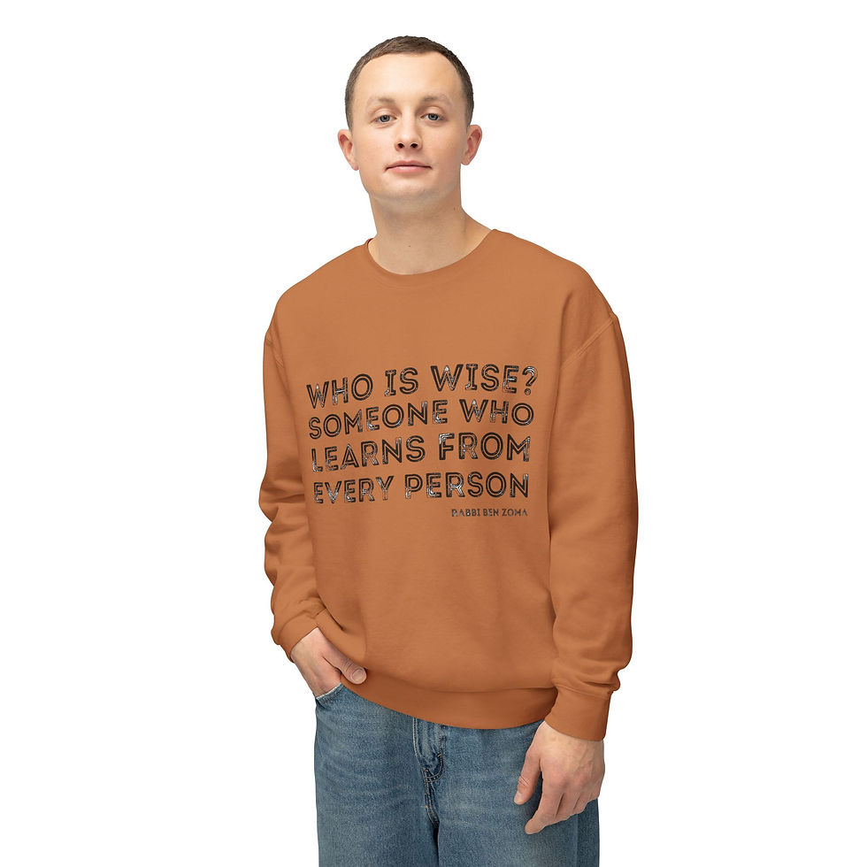 Thumbnail: "Who is Wise?" Unisex Lightweight Crewneck Sweatshirt
