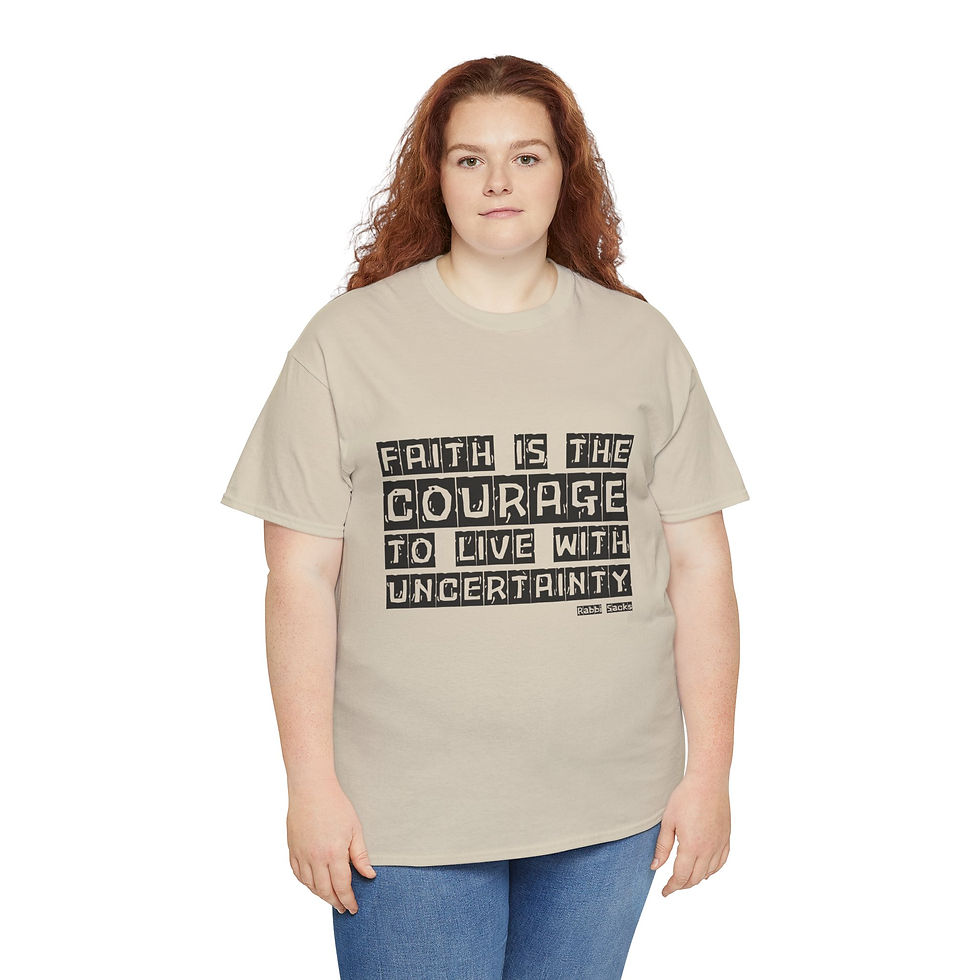 Thumbnail: "Faith Is" Rabbi Sacks Unisex Cotton Tee