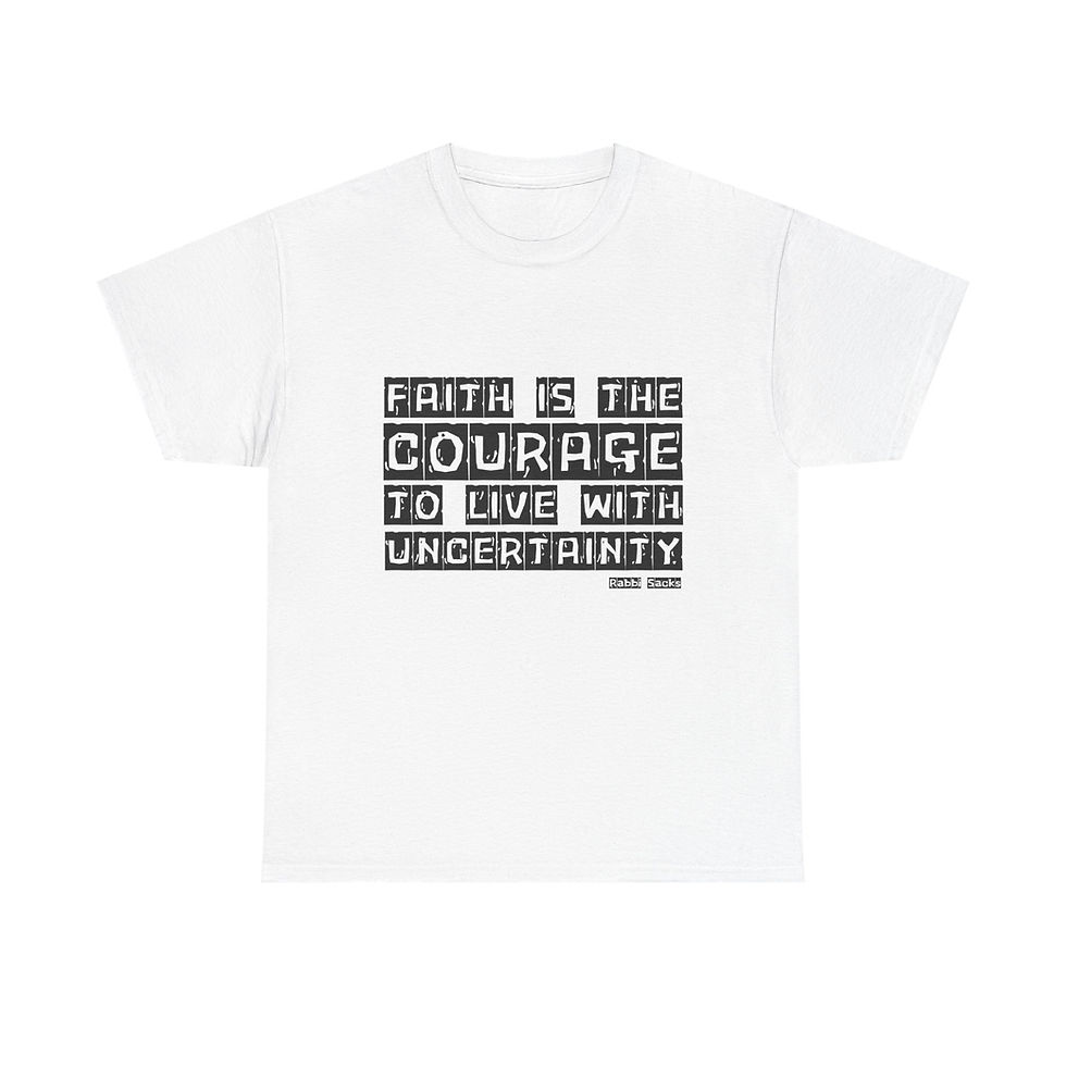 Thumbnail: "Faith Is" Rabbi Sacks Unisex Cotton Tee