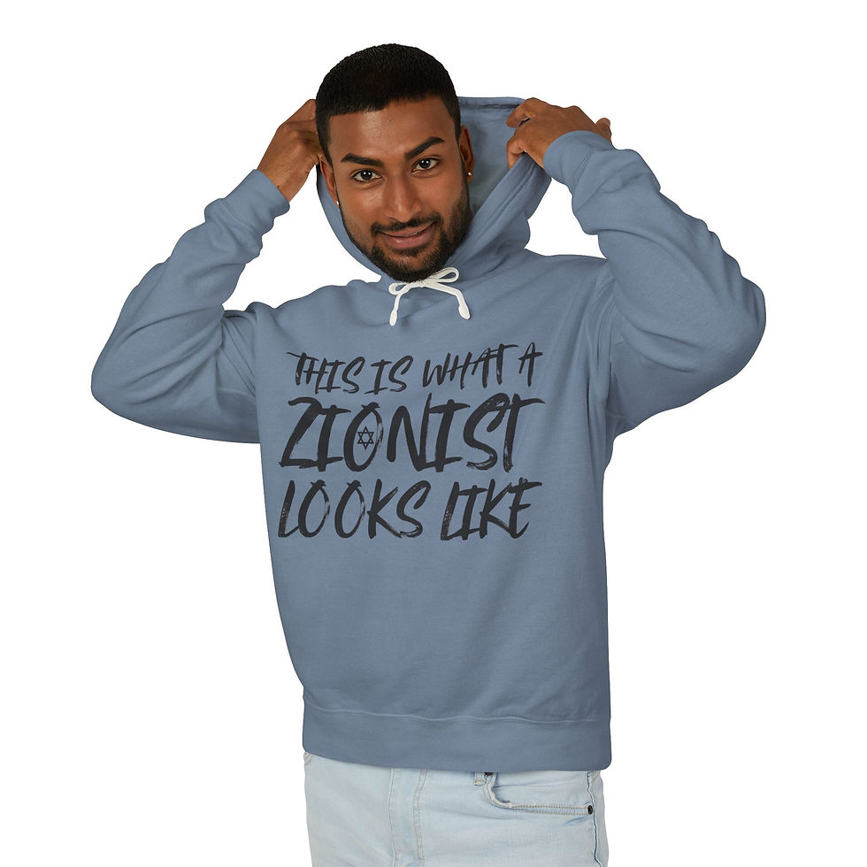 Thumbnail: "This is What a Zionist Looks Like" Unisex Lightweight Hooded Sweatshirt