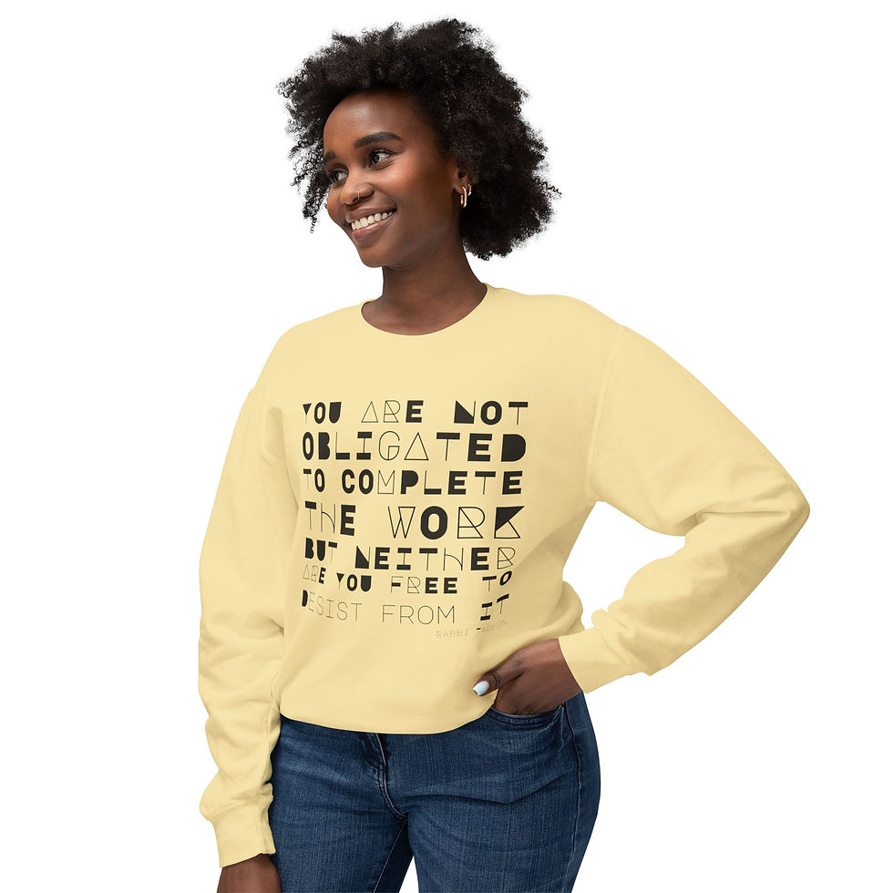 Thumbnail: "Do Not Desist From It" Unisex Lightweight Crewneck Sweatshirt