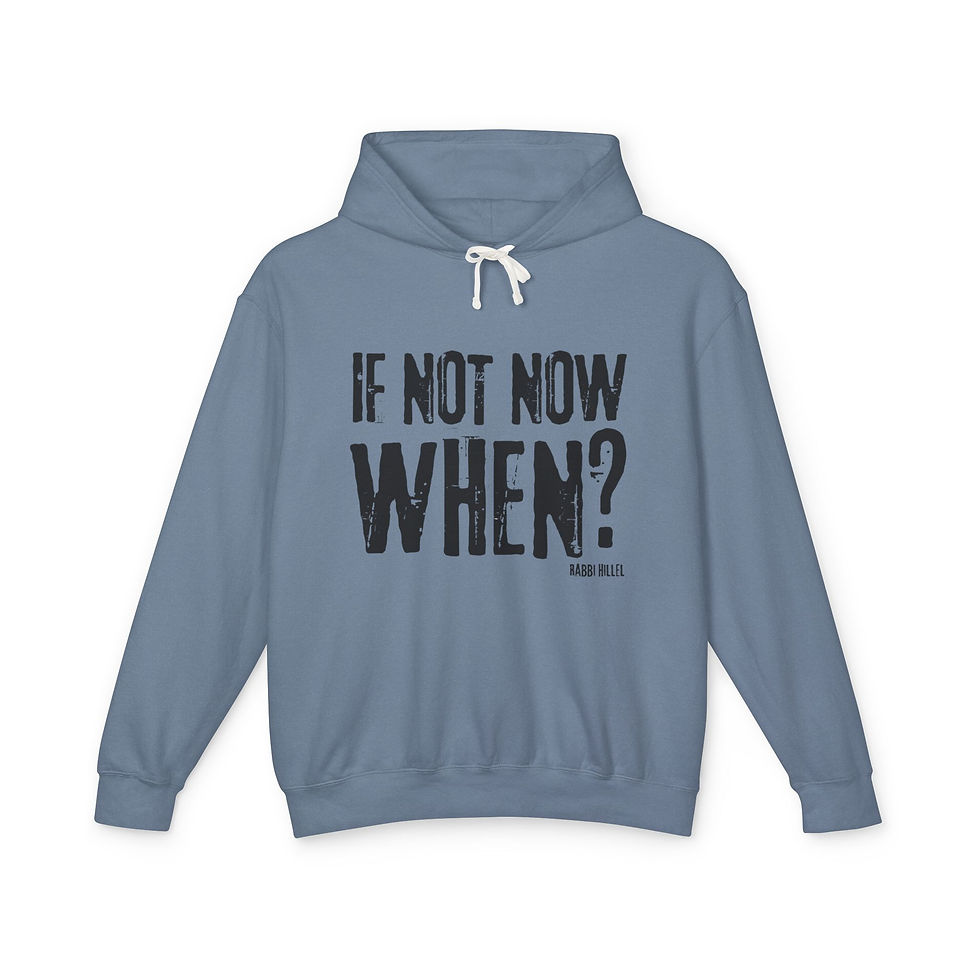 Thumbnail: "If Now Now, When?" Unisex Lightweight Hooded Sweatshirt