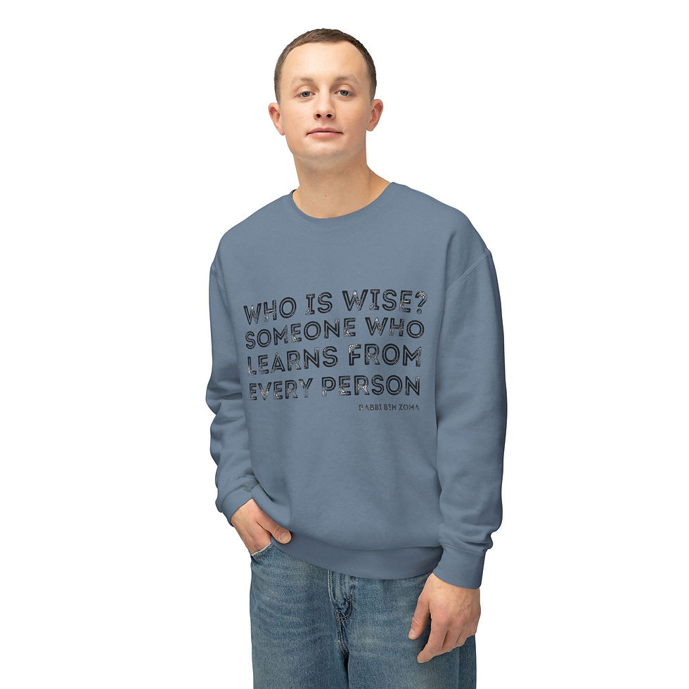 Thumbnail: "Who is Wise?" Unisex Lightweight Crewneck Sweatshirt