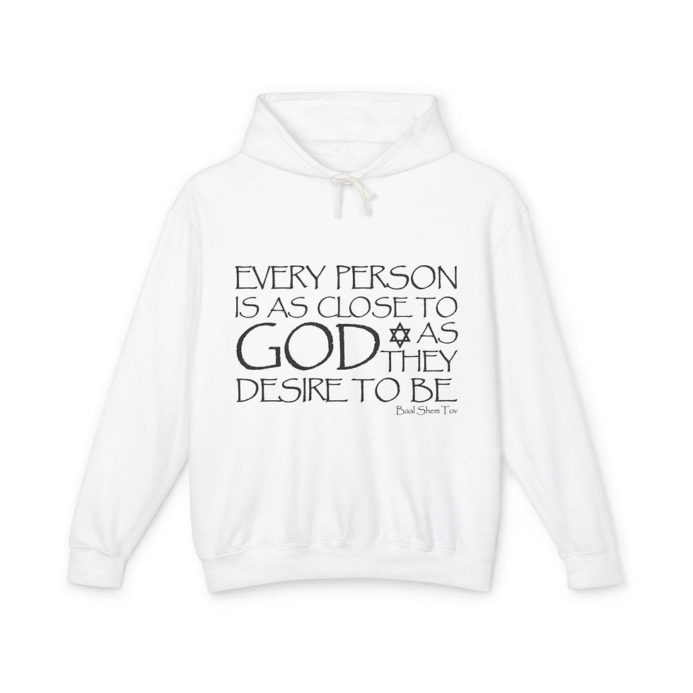 Thumbnail: "Close to G-d" Unisex Lightweight Hooded Sweatshirt