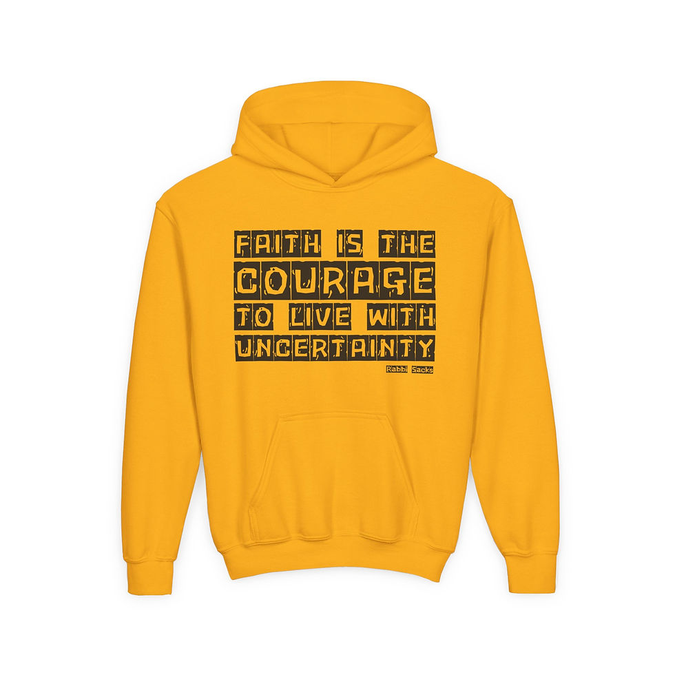 "Faith Is" Youth Heavy Blend Hooded Sweatshirt