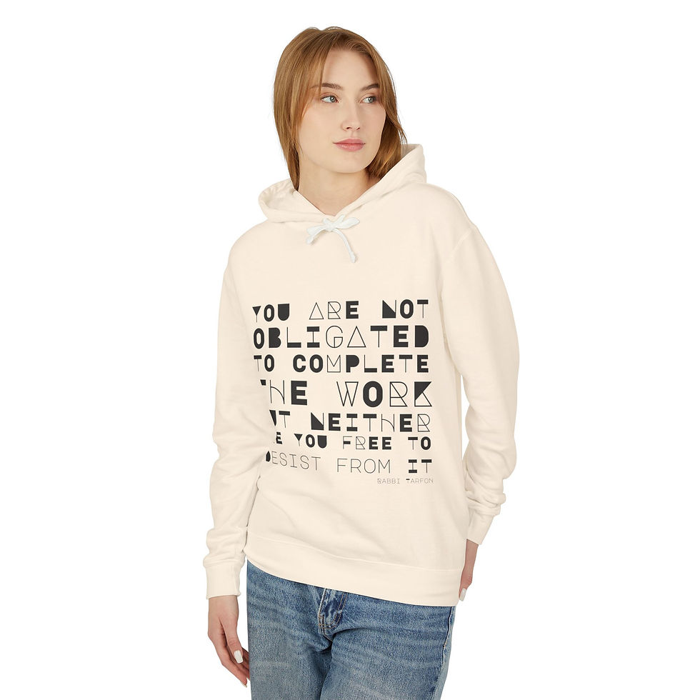 Thumbnail: "Do Not Desist From It" Unisex Lightweight Hooded Sweatshirt