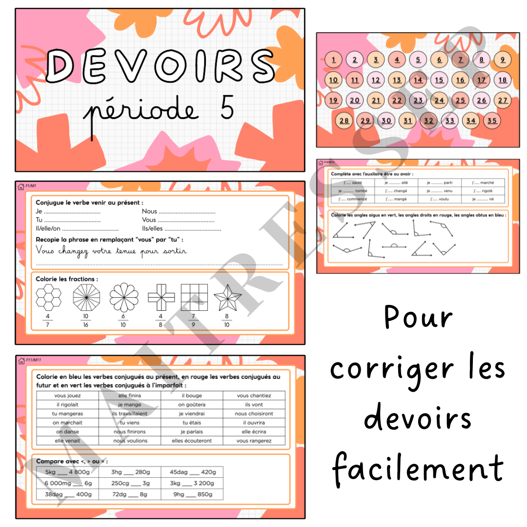 P5 - Devoirs diaporama
