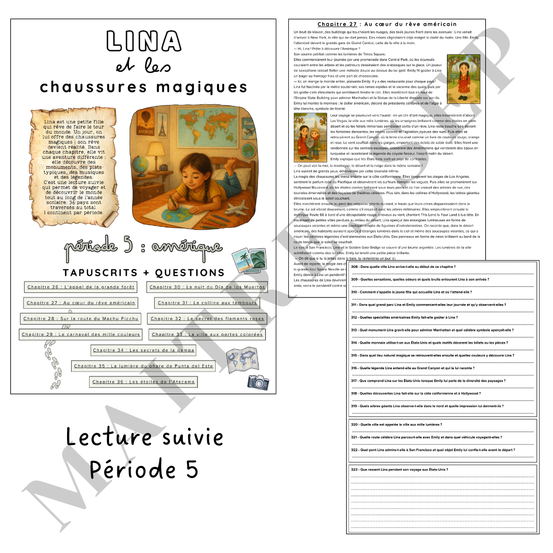 P5 - Lina et les chaussures magiques (lecture suivie)