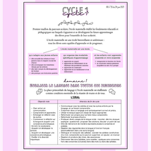 Programme - CYCLE 1