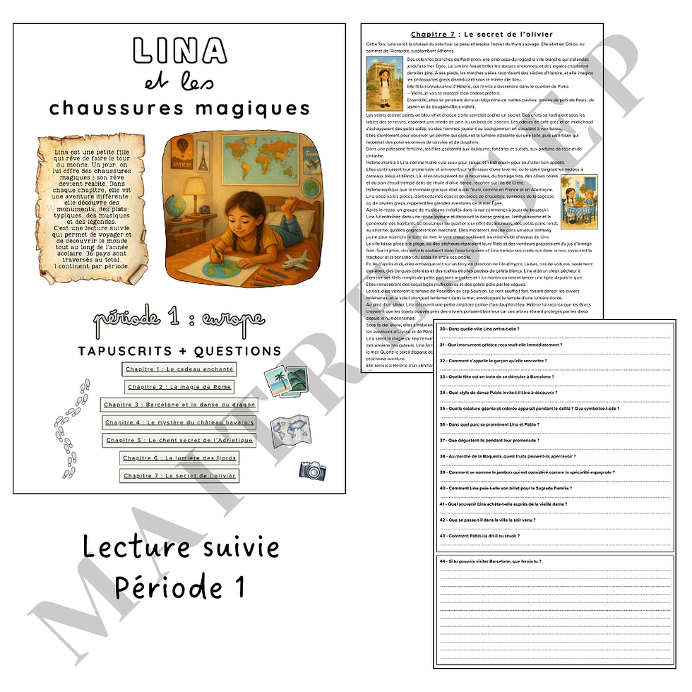 P1 - Lina et les chaussures magiques (lecture suivie)