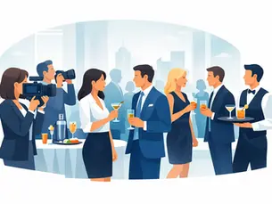 Guía de cobertura de cóctel empresarial