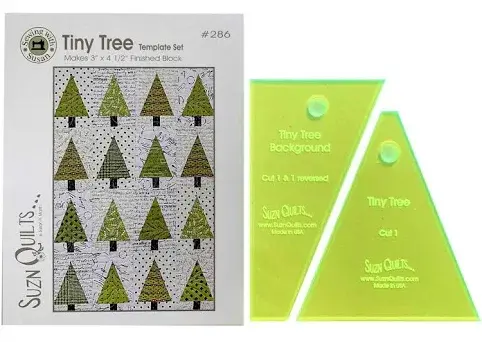 Suzn Quilts Little Tree Template Set Notion, Clear