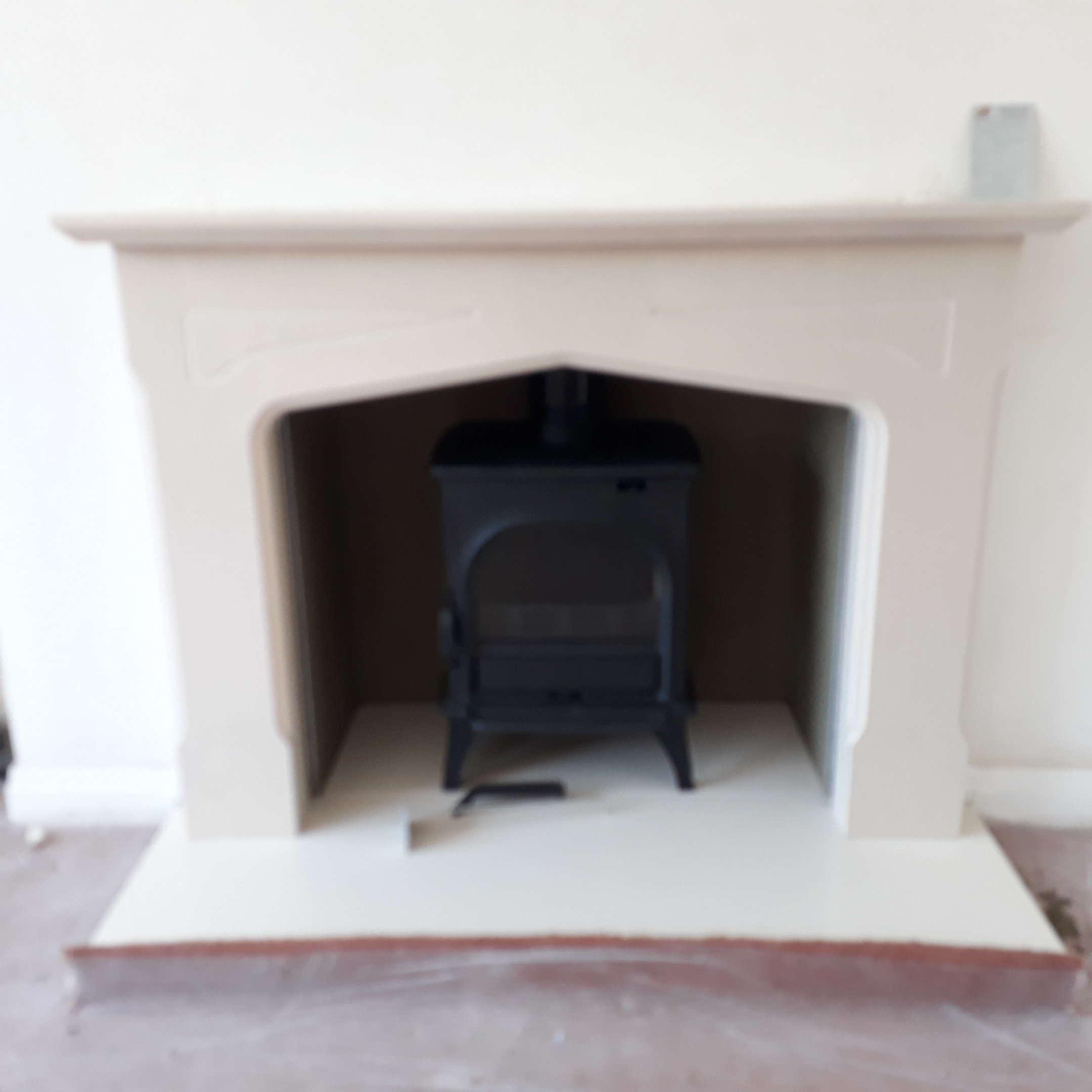 Custom made limestone surround