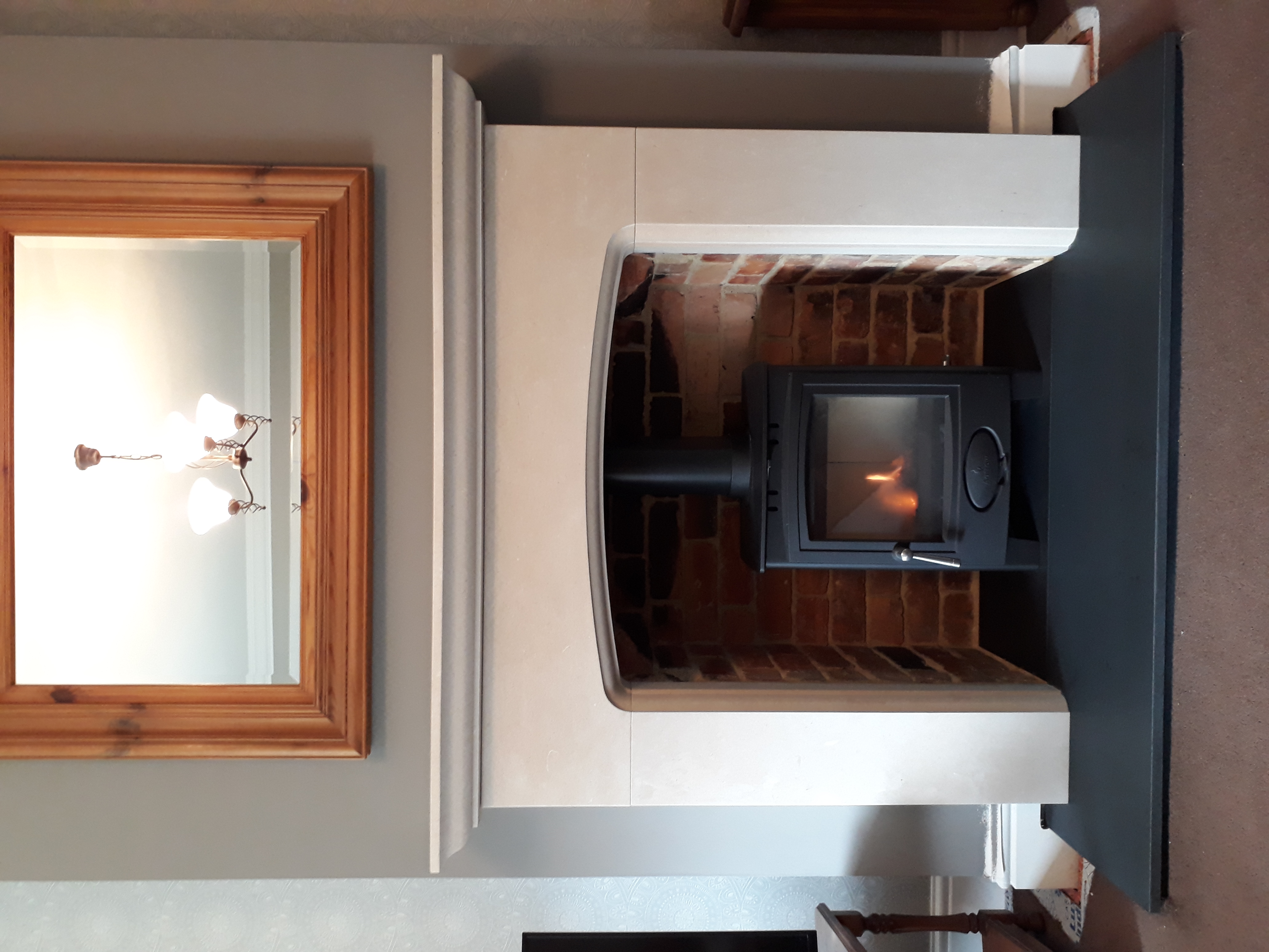 Custom made limestone surround
