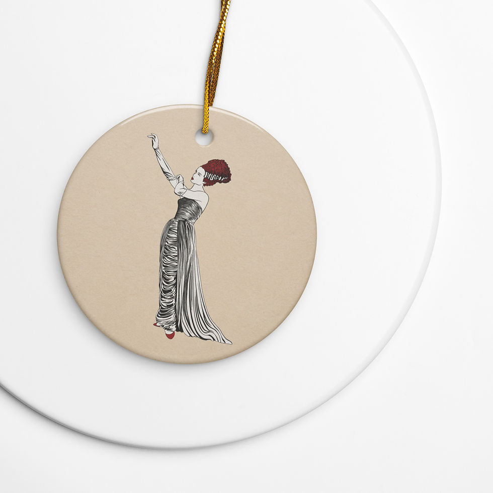 Thumbnail: Bride of Frankenstein | Ornament | Color Design