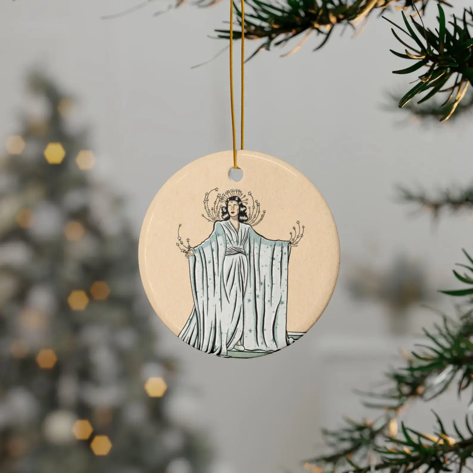Hedy Lamarr | Ziegfeld Girl | Ornament | Color Design