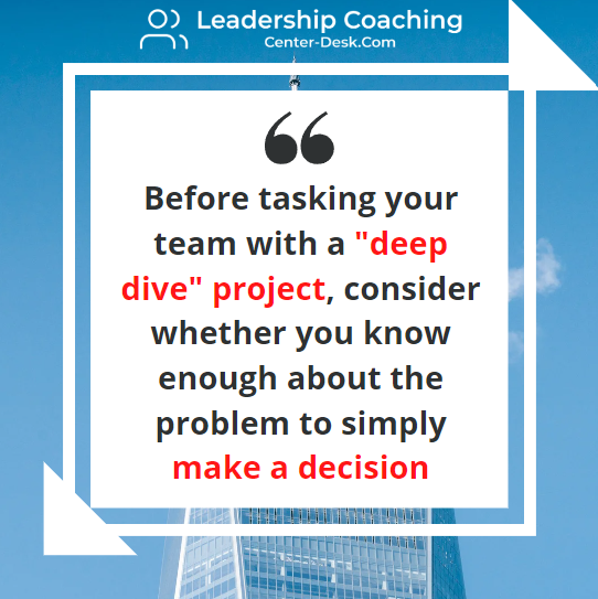 Do you need another "deep dive," or can you make a decision now? content media