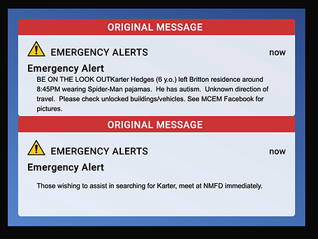 idle alert telling people to be on the lookout