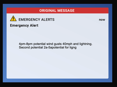 Special event notifications 