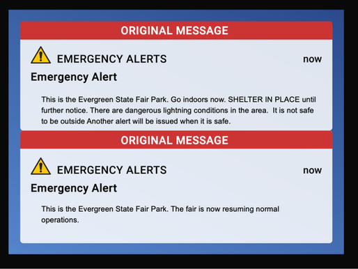 Closing the warning communication loop in a geo-targeted area