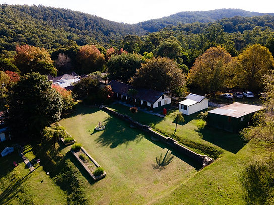 An aerial view of Maitripa Retreat Centre
