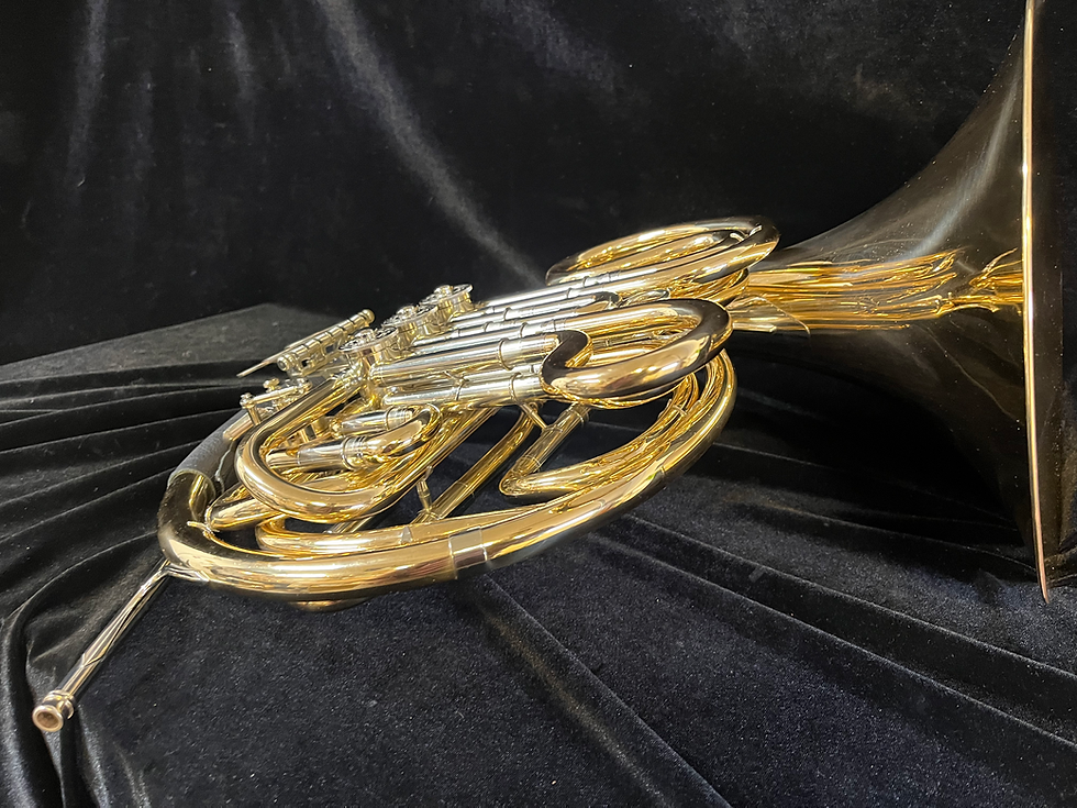 Thumbnail: Beautiful Gold Brass Alexander 103 Double Horn